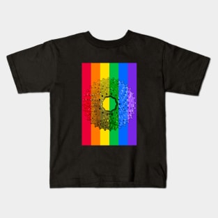 Rainbow Pride Flag Bicycle Cassette Kids T-Shirt